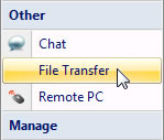 Diagram showing File Transfer option