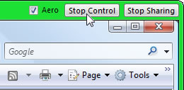 Diagram showing Stop Control button